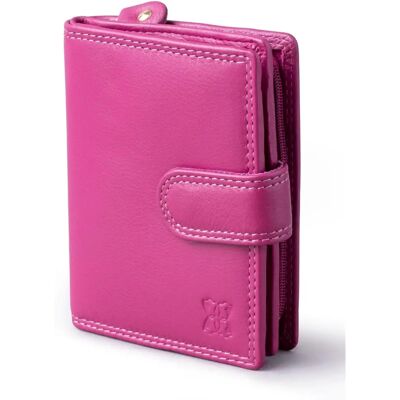 Petit Porte-monnaie en Cuir Lakeland Leather en Rose Cranberry - Portefeuille Petit Porte-monnaie en Cuir Lakeland Leather en Rose Cranberry - Portefeuille