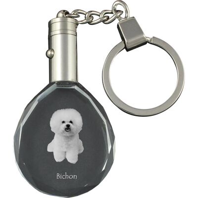 Art-Dog - Bichon Frise Photo Pendant - Keyring Art-Dog - Bichon Frise Photo Pendant - Keyring