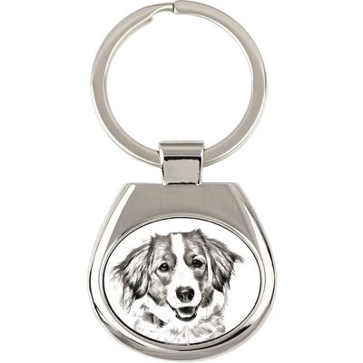 Art-Dog - Kooikerhondje - 3.4x3.7 cm - Keychain Art-Dog - Kooikerhondje - 3.4x3.7 cm - Keychain