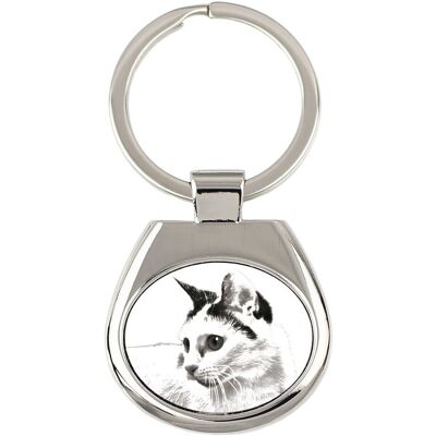 Art-Dog - Japanese Bobtail Cat - Srebro - Keychain Art-Dog - Japanese Bobtail Cat - Srebro - Keychain