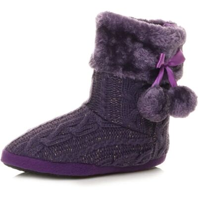 Ajvani Womens Winter Pom Pom Fur Lined Ankle Boots - Boots Ajvani Womens Winter Pom Pom Fur Lined Ankle Boots - Boots
