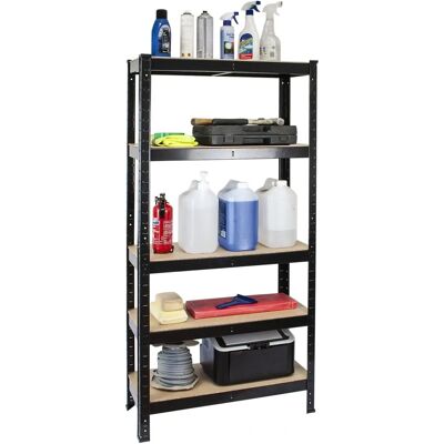 Wistows - 5 Tier Boltless - Black Metal - Shelving Unit Wistows - 5 Tier Boltless - Black Metal - Shelving Unit
