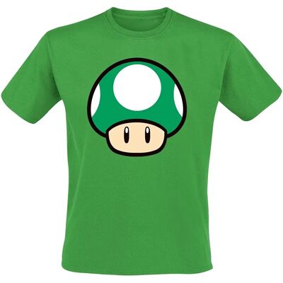 Super Mario - 1-Up-Pilz T-Shirt - Kurzarm - Offiziell lizenziert Super Mario - 1-Up-Pilz T-Shirt - Kurzarm - Offiziell lizenziert