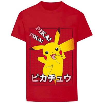 Pokémon Pika Pika Unisex T-shirt - 104-152 - Rød Pokémon Pika Pika Unisex T-shirt - 104-152 - Rød