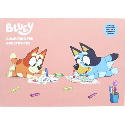 Bluey A4 Malblock & Aufkleber - Malbuch Bluey A4 Malblock & Aufkleber - Malbuch