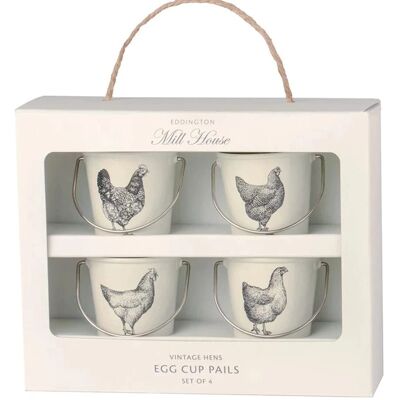 Eddingtons Vintage Hens Egg Cups Ensemble de 4 - Coquetiers - Publicité Eddingtons Vintage Hens Egg Cups Ensemble de 4 - Coquetiers - Publicité