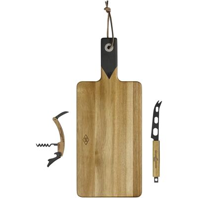 Gentlemen's Hardware - Ost- og vinsett med kniv og flaskeåpner - Brun Gentlemen's Hardware - Ost- og vinsett med kniv og flaskeåpner - Brun