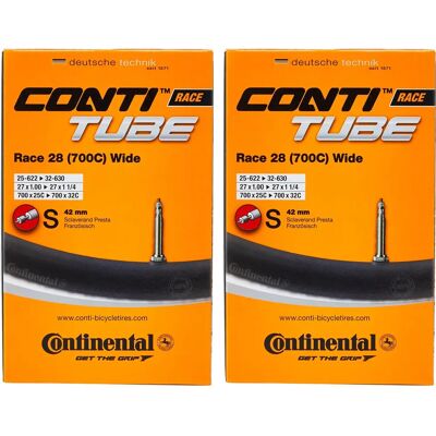 Continental Unisex Race 28 Wide Inner Tube - 700c/25-32c Continental Unisex Race 28 Wide Inner Tube - 700c/25-32c