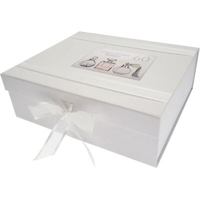 White Cotton Cards P60LK Gedächtnisbox - Geburtstag, Groß, Handgemacht, mit Strass White Cotton Cards P60LK Gedächtnisbox - Geburtstag, Groß, Handgemacht, mit Strass