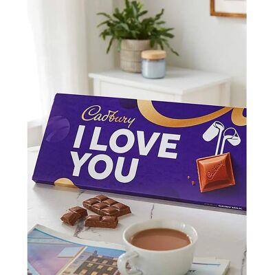 Cadbury Dairy Milk 850g I Love You Bar - Chocolate Cadbury Dairy Milk 850g I Love You Bar - Chocolate