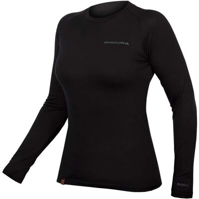 Endura Couche de base à manches longues BaaBaa Mélange pour Femmes - Noire - Publicité Endura Couche de base à manches longues BaaBaa Mélange pour Femmes - Noire - Publicité