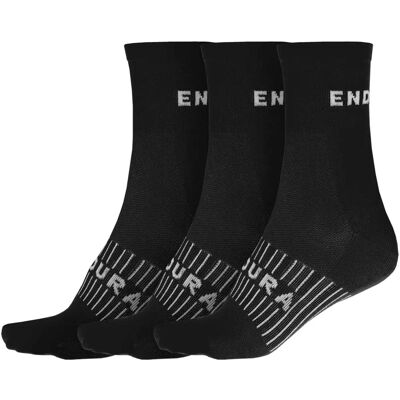 Endura Black Race Socks - 3 Pack - Cycling Socks Endura Black Race Socks - 3 Pack - Cycling Socks