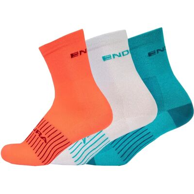 Endura COOLMAX Rennsocken - 3er-Pack - Weiß/Blau/Rot - Socken Endura COOLMAX Rennsocken - 3er-Pack - Weiß/Blau/Rot - Socken