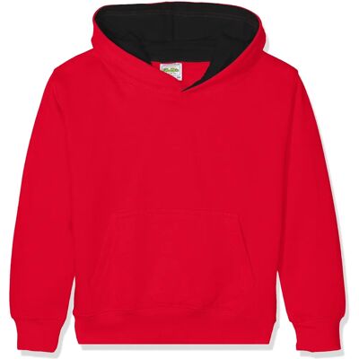 Just Hoods JH003K Geborsteld fleece hoodie - Kids Varsity Hoodie Just Hoods JH003K Geborsteld fleece hoodie - Kids Varsity Hoodie
