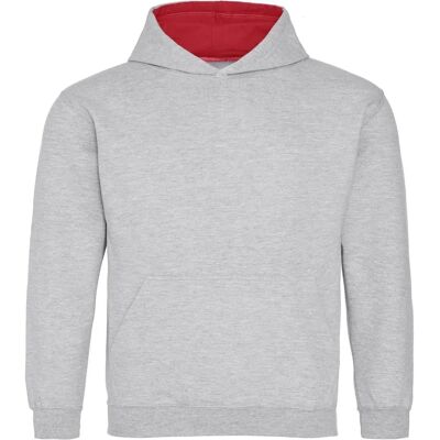 Just Hoods JH003K Hoodie Heather Grey - Kids Varsity Just Hoods JH003K Hoodie Heather Grey - Kids Varsity