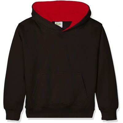 AWDis Just Hoods Sweat voor Kids - Varsity Hoodie - zwart AWDis Just Hoods Sweat voor Kids - Varsity Hoodie - zwart