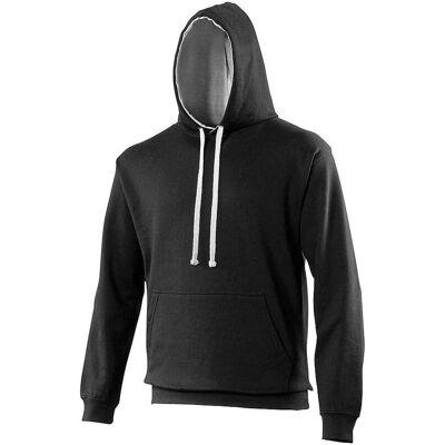 Just Hoods JH003 - Hoodie - Zwart/Grijs - Hoodies Just Hoods JH003 - Hoodie - Zwart/Grijs - Hoodies