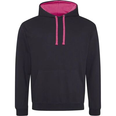 AWDis Just Hoods Sweat Varsity Hoodie - 2XL - Zwart AWDis Just Hoods Sweat Varsity Hoodie - 2XL - Zwart