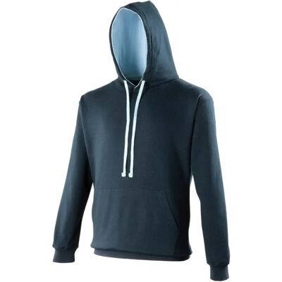 AWDis JH003 Varsity Hoodie - Katoen-Polyester - Marineblauw/luchtblauw - Hoodie AWDis JH003 Varsity Hoodie - Katoen-Polyester - Marineblauw/luchtblauw - Hoodie