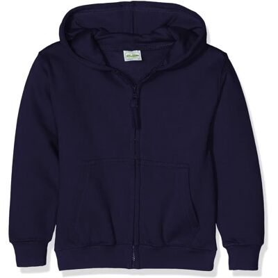 AWDis Kinderen Hoodie - Marineblauw - Volledige rits - Sweatshirt AWDis Kinderen Hoodie - Marineblauw - Volledige rits - Sweatshirt