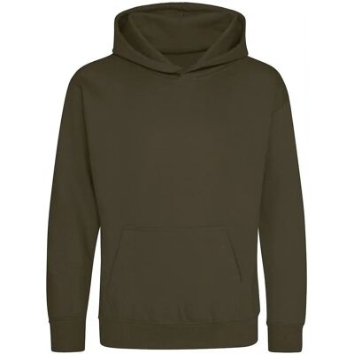 Just Hoods JH001K Kinder Hoodie Olijf Groen 7/8 - Hoodie Just Hoods JH001K Kinder Hoodie Olijf Groen 7/8 - Hoodie