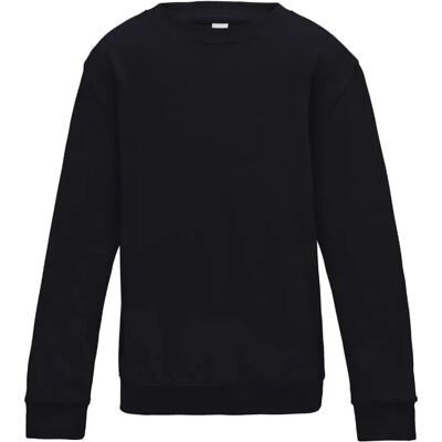 AWDis Kinder Sweatshirt Diep Zwart - Model 12/13 XL AWDis Kinder Sweatshirt Diep Zwart - Model 12/13 XL