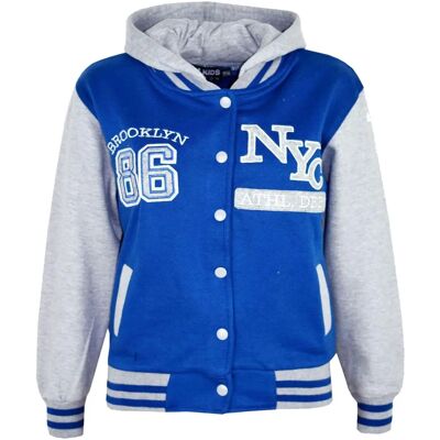A2Z 4 Kids Garçons Filles Veste à Capuche Baseball - Sweat à capuche sportif - Bleu royal - Publicité A2Z 4 Kids Garçons Filles Veste à Capuche Baseball - Sweat à capuche sportif - Bleu royal - Publicité