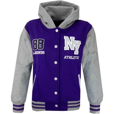 A2Z 4 Kids Violette Manches à Côtes Deux Poches Veste - Publicité A2Z 4 Kids Violette Manches à Côtes Deux Poches Veste - Publicité