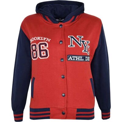 A2Z 4 Kids NY ATHLETIC Sweat à Capuche Rouge - Veste - Publicité A2Z 4 Kids NY ATHLETIC Sweat à Capuche Rouge - Veste - Publicité
