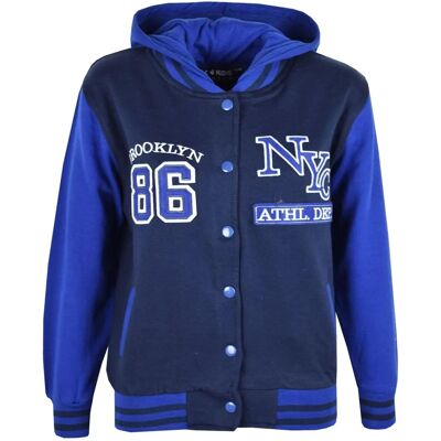 A2Z 4 Kids Sweat à Capuche Baseball Marine - Veste - Publicité A2Z 4 Kids Sweat à Capuche Baseball Marine - Veste - Publicité