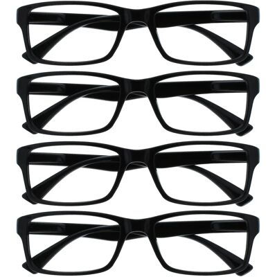 Lunettes de Lecture Opulize Noires - 4 Paires - +3,50 Dioptries - Lunettes de lecture Lunettes de Lecture Opulize Noires - 4 Paires - +3,50 Dioptries - Lunettes de lecture