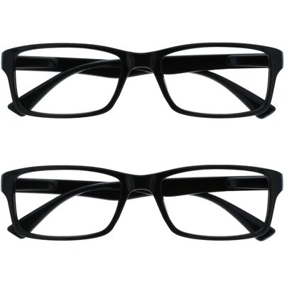 Opulize Lunettes de lecture noires de designer - Lunettes Opulize Lunettes de lecture noires de designer - Lunettes