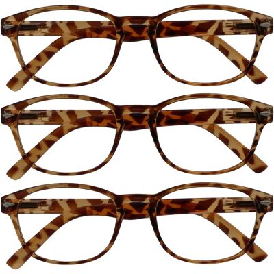 Opulize Lunettes de lecture écaille de tortue marron - 3 paires - Lunettes de lecture Opulize Lunettes de lecture écaille de tortue marron - 3 paires - Lunettes de lecture