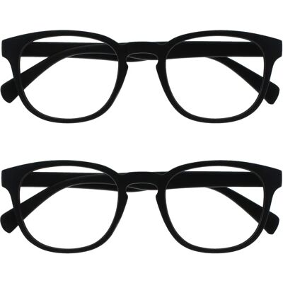 Opulize - MM2-1 - Matowy czarny - -1.00 - Okulary do czytania Opulize - MM2-1 - Matowy czarny - -1.00 - Okulary do czytania