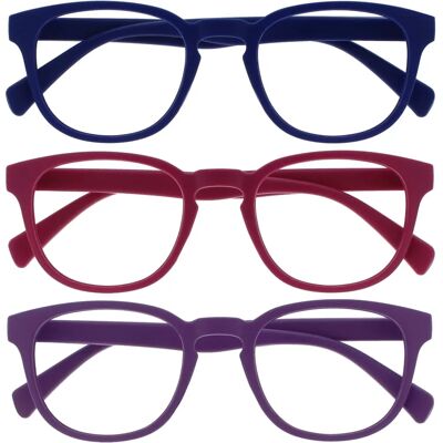 Lunettes de lecture rétro multicolores Opulize RRR2-345-350 Lunettes de lecture rétro multicolores Opulize RRR2-345-350