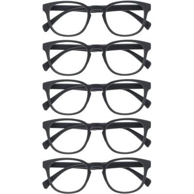 Opulize Graue Runde Lesebrille - 5 Stück Opulize Graue Runde Lesebrille - 5 Stück