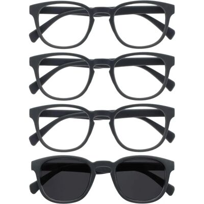 Opulize Modèle RRRS2-7-250 Lunettes de lecture grises - Lunettes de lecture Opulize Modèle RRRS2-7-250 Lunettes de lecture grises - Lunettes de lecture