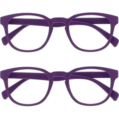 Lunettes de lecture rondes violettes Opulize - Pack de 2 Lunettes de lecture rondes violettes Opulize - Pack de 2