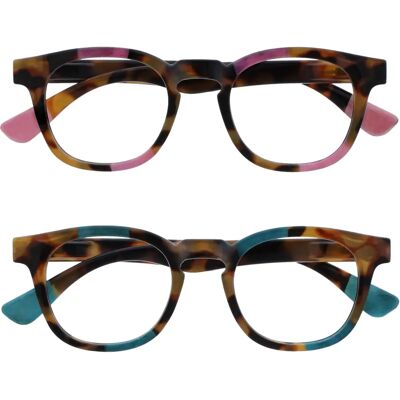 Lunettes de lecture Opulize RR62-4Q Rose Turquoise - Reading glasses Lunettes de lecture Opulize RR62-4Q Rose Turquoise - Reading glasses