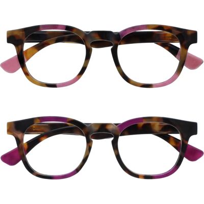 Opulize RR62-45 +2 Lunettes de lecture rose violet - Reading glasses Opulize RR62-45 +2 Lunettes de lecture rose violet - Reading glasses