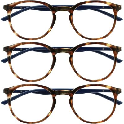 Occhiali da lettura Opulize MET luce blu - Resistenti ai graffi, Marrone, Elegante Occhiali da lettura Opulize MET luce blu - Resistenti ai graffi, Marrone, Elegante