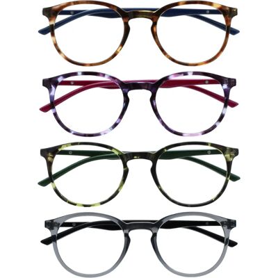 Opulize Modèle RRRR60-2567-000 Lunettes de lecture unisexes grandes Opulize Modèle RRRR60-2567-000 Lunettes de lecture unisexes grandes