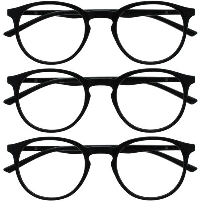 Gafas Redondas Finas Negras Opulize - Gafas Gafas Redondas Finas Negras Opulize - Gafas