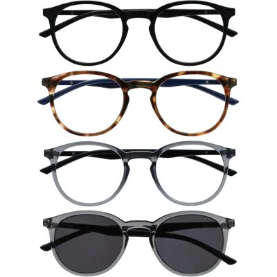Opulize RRRS60-1277 Grande Lunettes de lecture et de soleil unisexes - Lunettes de lecture Opulize RRRS60-1277 Grande Lunettes de lecture et de soleil unisexes - Lunettes de lecture
