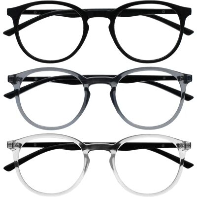 Opulize Stilvolle Rundbrille - +1 - 3er Pack Opulize Stilvolle Rundbrille - +1 - 3er Pack