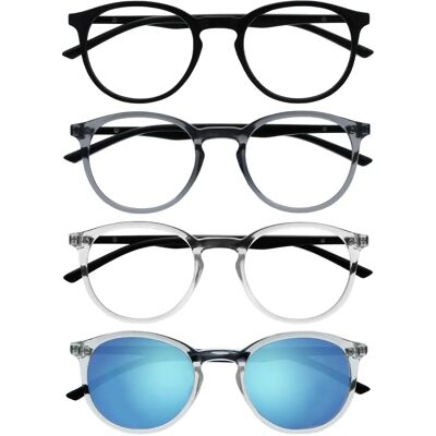 Opulize RRRS60-17CC Pack de 4 lunettes de lecture avec lecteur solaire - Reading glasses Opulize RRRS60-17CC Pack de 4 lunettes de lecture avec lecteur solaire - Reading glasses