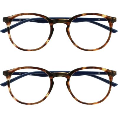 Lunettes de lecture Opulize - Tortue marron - +2.00 - Monture ronde Lunettes de lecture Opulize - Tortue marron - +2.00 - Monture ronde