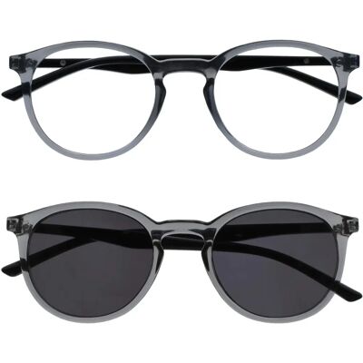 OPULIZE - RS60-7 - Szary/Czarny - +3.00 - Okulary do czytania OPULIZE - RS60-7 - Szary/Czarny - +3.00 - Okulary do czytania