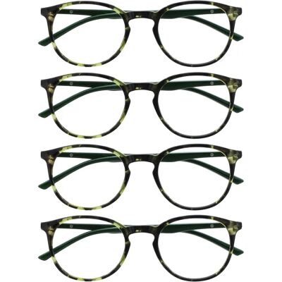 Opulize Modèle MET - Élégant, léger, tortue verte - Lunettes de lecture Opulize Modèle MET - Élégant, léger, tortue verte - Lunettes de lecture