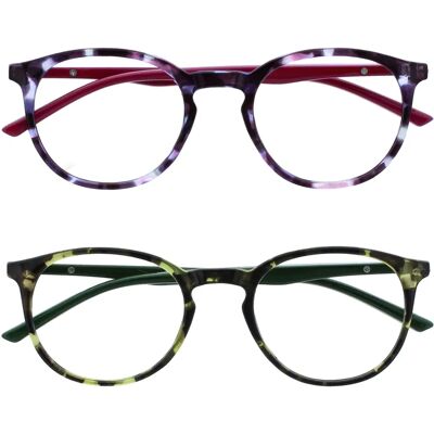 Opulize RR60-56-000 Lunettes de lecture rondes unisexes - Lunettes de lecture Opulize RR60-56-000 Lunettes de lecture rondes unisexes - Lunettes de lecture